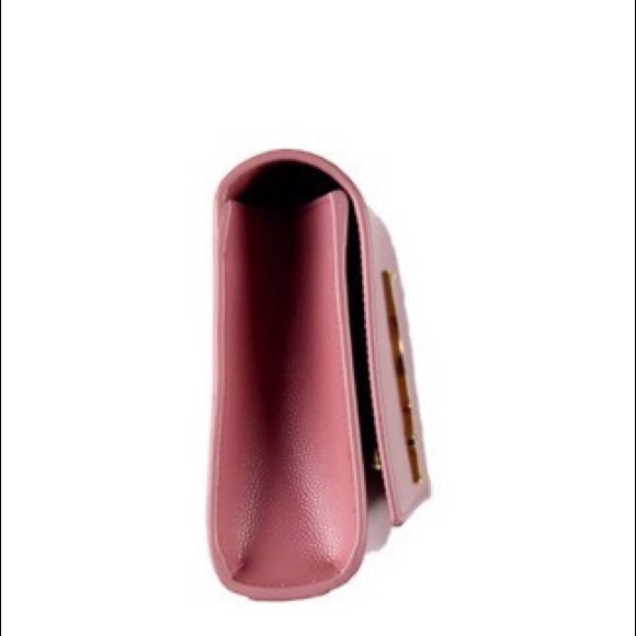 YSL Saint Laurent Pink Leather Clutch NEW - Picture 4 of 7